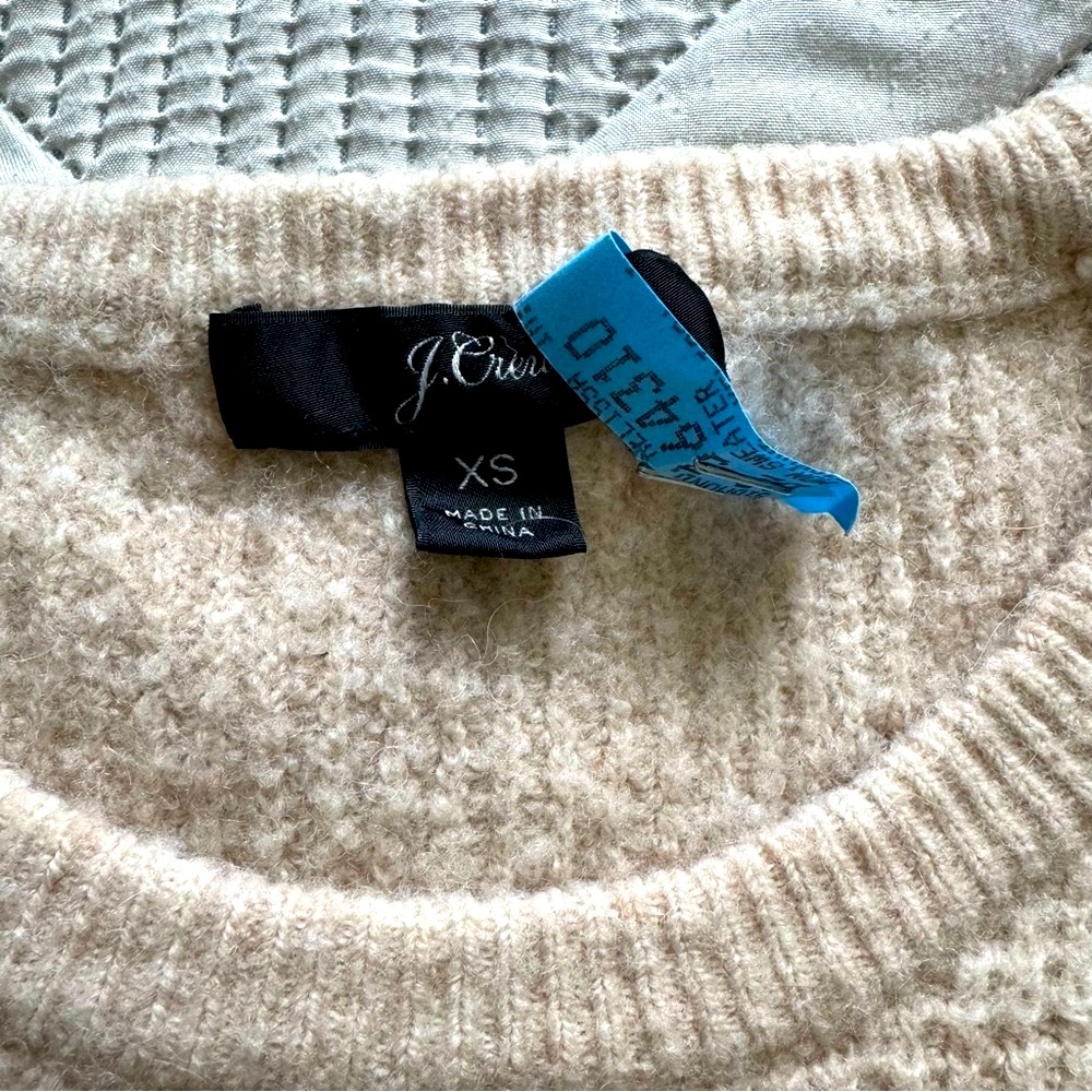 J. Crew High-low Waffle Sweater in Supersoft Yarn Pale Pink Size XS runs big - Picture 4 of 7